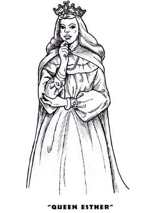 Página para Colorir da Rainha Ester
