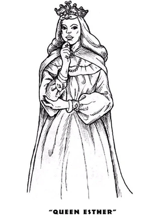 Página para Colorir Página para Colorir da Rainha Ester