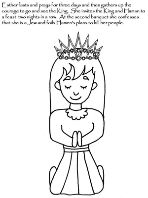 Página para Colorir Esther da Bíblia