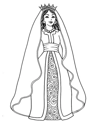 Página para Colorir Esther, a Rainha Independente