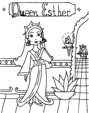 Página para Colorir Página para Colorir Esther, a Rainha