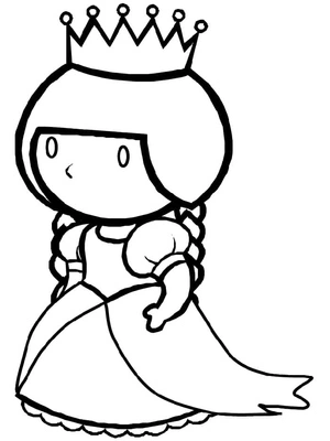 Página para Colorir Pequena Rainha