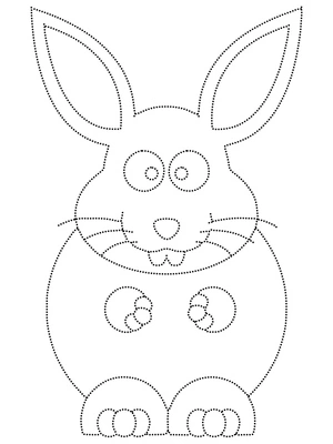 Página para Colorir Atividade de Traçado de Coelhinho Adorável