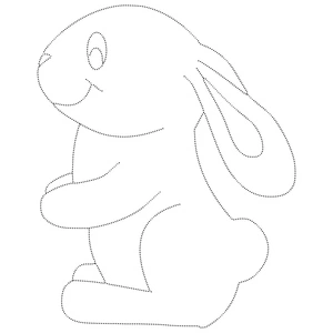 Página para Colorir Rastreamento de Coelhinho Adorável
