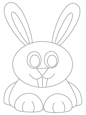 Página para Colorir Rastreamento de um Coelhinho