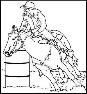 Página para Colorir Diversão com Corrida de Barris