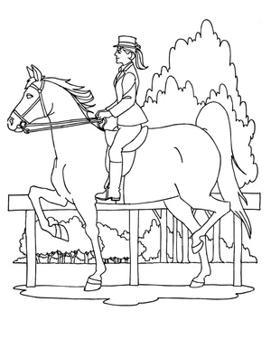 Página para Colorir Ideia para Página de Colorir de Cavalo de Corrida Grátis