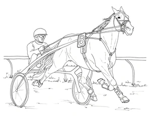 Página para Colorir Corrida com Peitorais