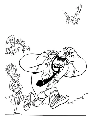 Página para Colorir Earl e Flint