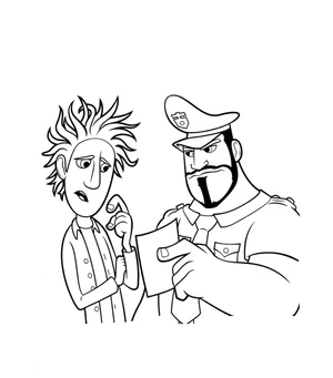 Página para Colorir Ilustração Flint e Earl