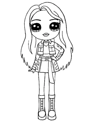 Página para Colorir Skyler de Rainbow High