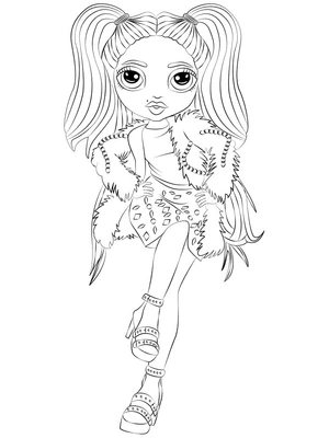 Página para Colorir Stella Monroe de Rainbow High