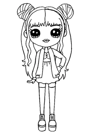 Página para Colorir Sunny Madison em Rainbow High