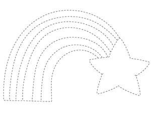 Página para Colorir Página para Colorir e Traçar Arco-Íris