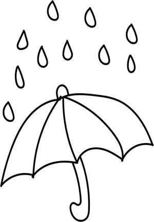 Página para Colorir Um Aparelho Criado Para Proteger uma Pessoa da Chuva