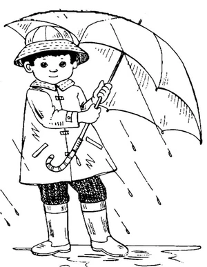 Página para Colorir Um Guarda-Chuva Resistente Pode Proteger Você do Tempo Ruim