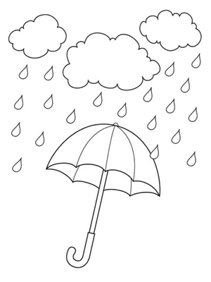 Página para Colorir Um Guarda-Chuva Confiável Pode Te Proteger de Qualquer Infortúnio