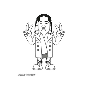 Asap Rocky usando Casaco e Cachecol
