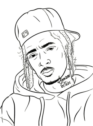 Estrela do Hip-Hop na Moda com Rabo de Cavalo Duplo
