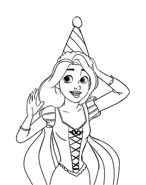 Página para Colorir Bela Rapunzel