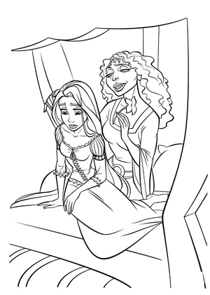Mãe Gothel com Rapunzel