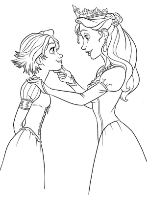 Rainha Ariana e Princesa Rapunzel