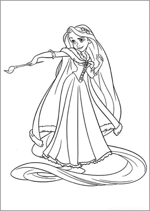 Página para Colorir Página para Colorir da Rapunzel