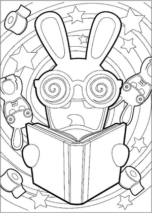 Página para Colorir Página para Colorir dos Rabbids para Imprimir para Crianças