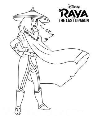Página para Colorir Raya
