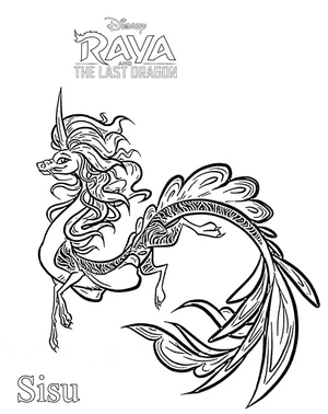 Página para Colorir Página para Colorir Raya e o Último Dragão 7