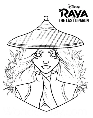 Página para Colorir Raya Descolada
