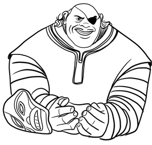 Página para Colorir Nome do personagem de Raya e o Último Dragão é Tong
