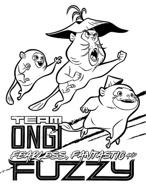 Página para Colorir Os Ongis de 
