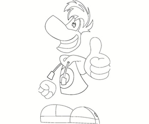 Página para colorir Rayman Legends
