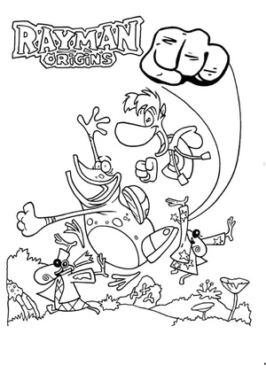 Página para Colorir Personagens de Rayman Legends