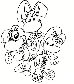 Página para Colorir Gratuita de Rayman Legends
