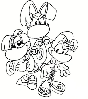 Página para Colorir Página para Colorir Gratuita de Rayman Legends