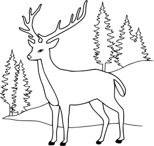 Página para Colorir Um rena