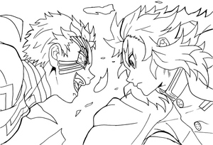 Akaza versus Kyojuro Rengoku