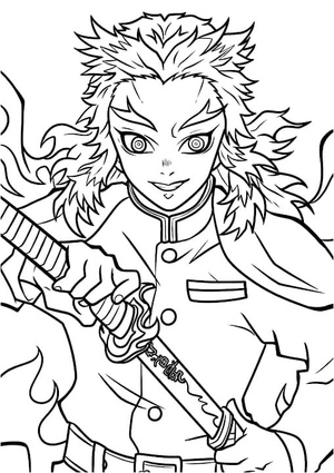 Kyojuro Rengoku na série Demon Slayer