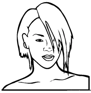 Página para Colorir Página para Colorir da Rihanna