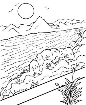 Página para Colorir Rio Nilo