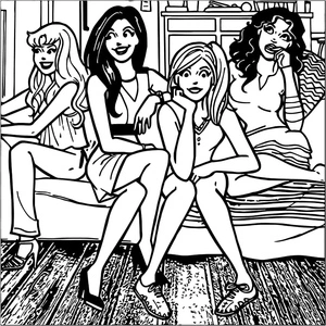 Página para Colorir Garotas de Riverdale