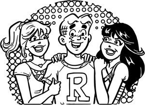 Página para Colorir Riverdale Reimaginada