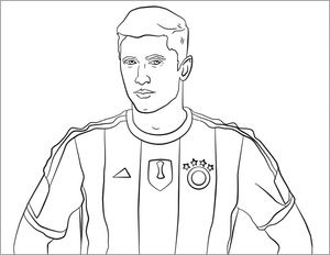 Página para Colorir de Robert Lewandowski