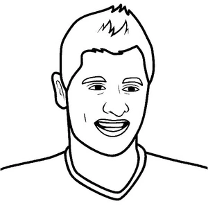 Página para Colorir Robert Lewandowski para imprimir