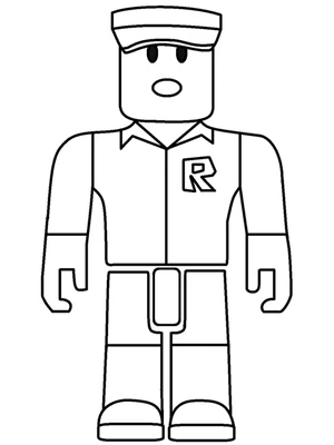 Página para Colorir Jogador no Roblox