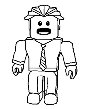 Página para Colorir Jogador Divertido de Roblox