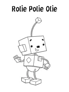Página para Colorir Personagens de "Rolie Polie Olie"