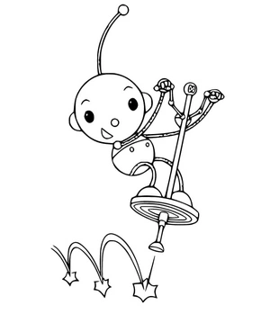 Página para Colorir Pulando Olie Polie
